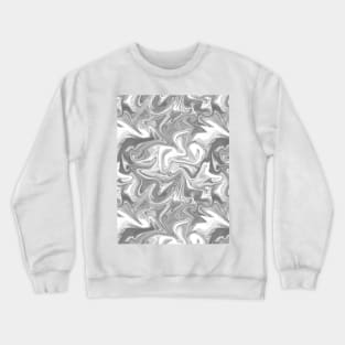 White Silk Marble - Digital Liquid Paint Crewneck Sweatshirt